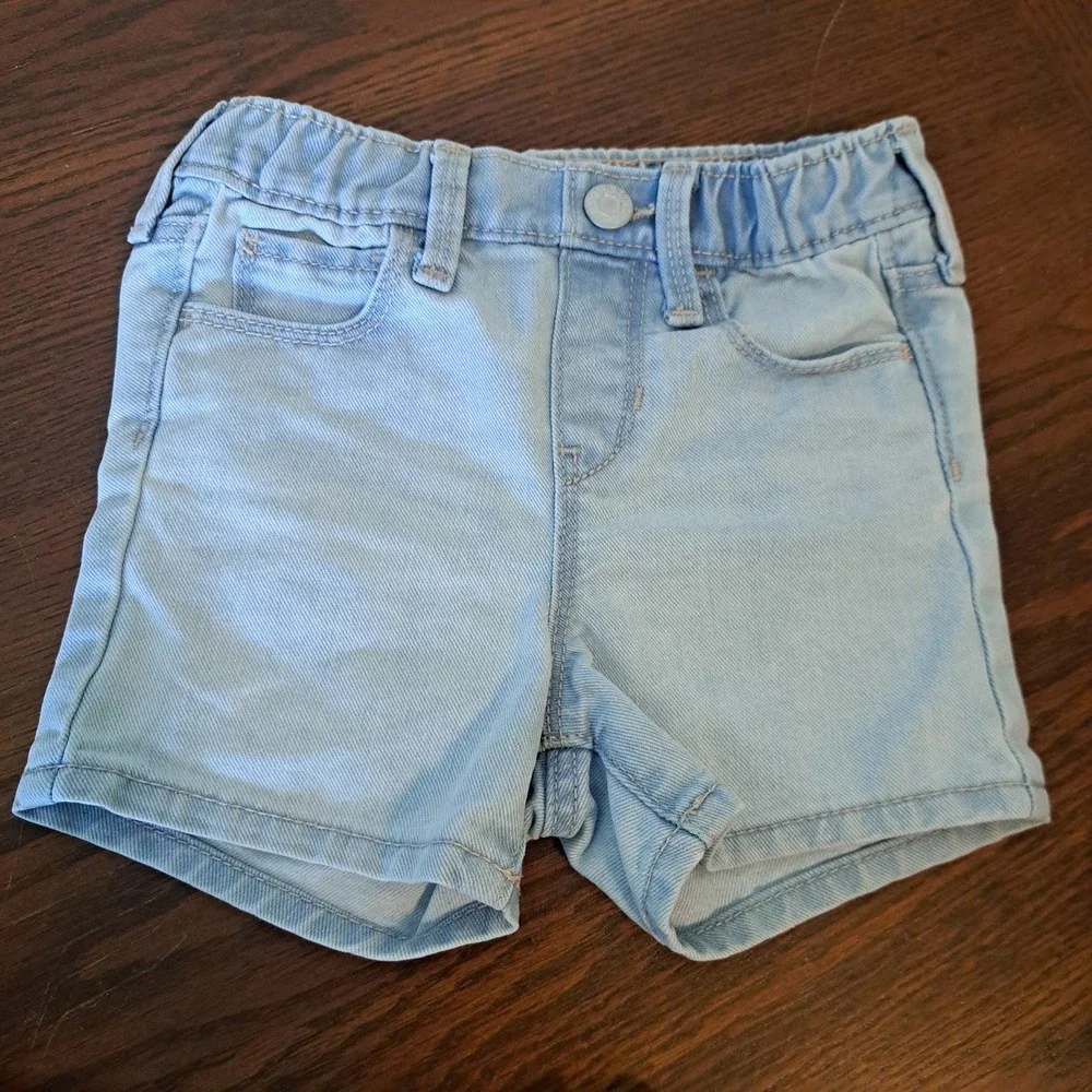 Old Navy Kids 4T Denim Shorts Bundle 3 Pack Light Medium Dark Wash Elastic Waist